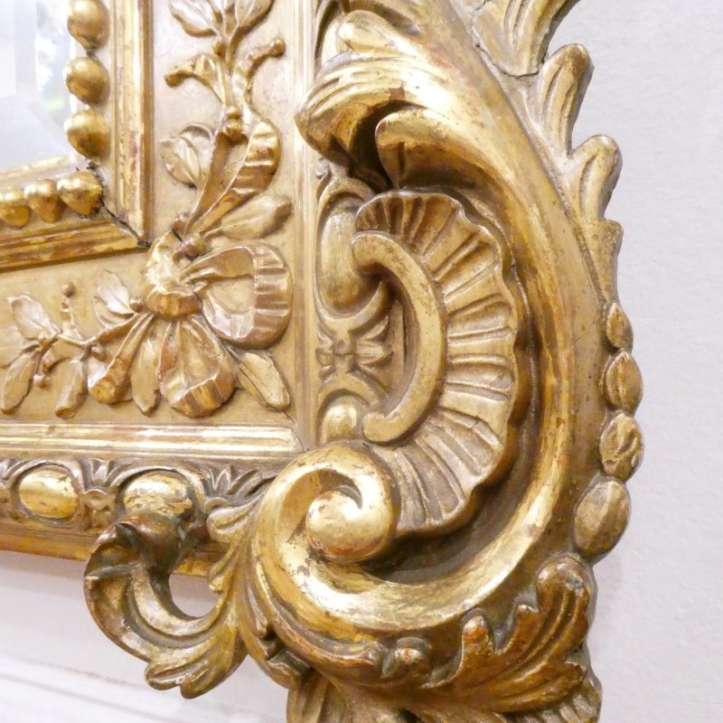 French 19th Century Gilt Wall Mirror in the Louis XVI Style - Image 12