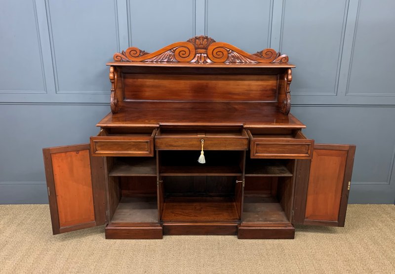 Early 19th Century Flame Mahogany Chiffonier Bookcase - Image 4