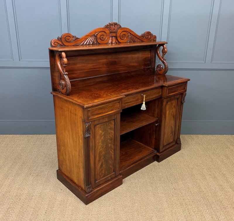 Early 19th Century Flame Mahogany Chiffonier Bookcase - Image 5