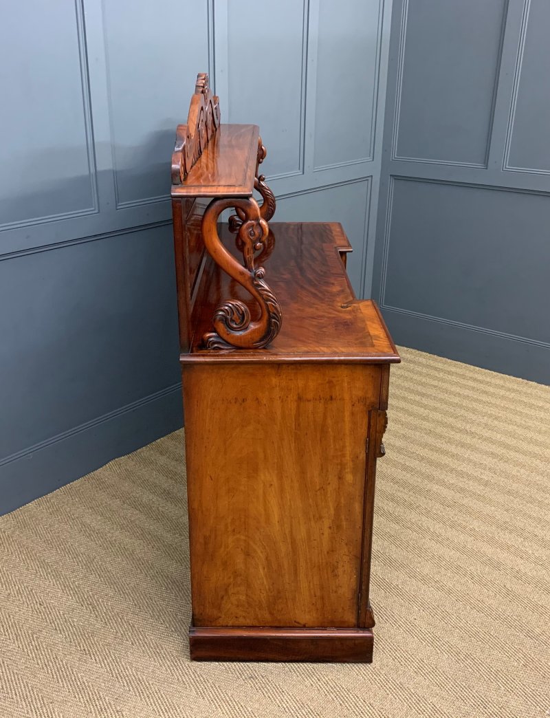 Early 19th Century Flame Mahogany Chiffonier Bookcase - Image 6