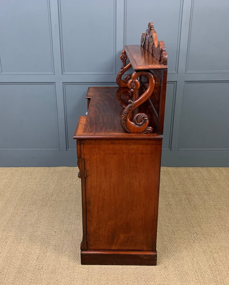 Early 19th Century Flame Mahogany Chiffonier Bookcase - Image 8