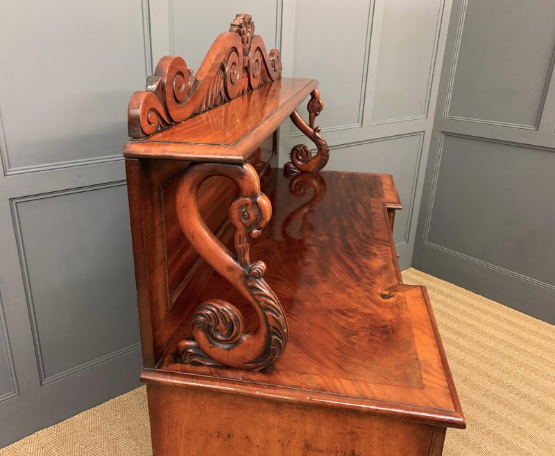 Early 19th Century Flame Mahogany Chiffonier Bookcase - Image 14