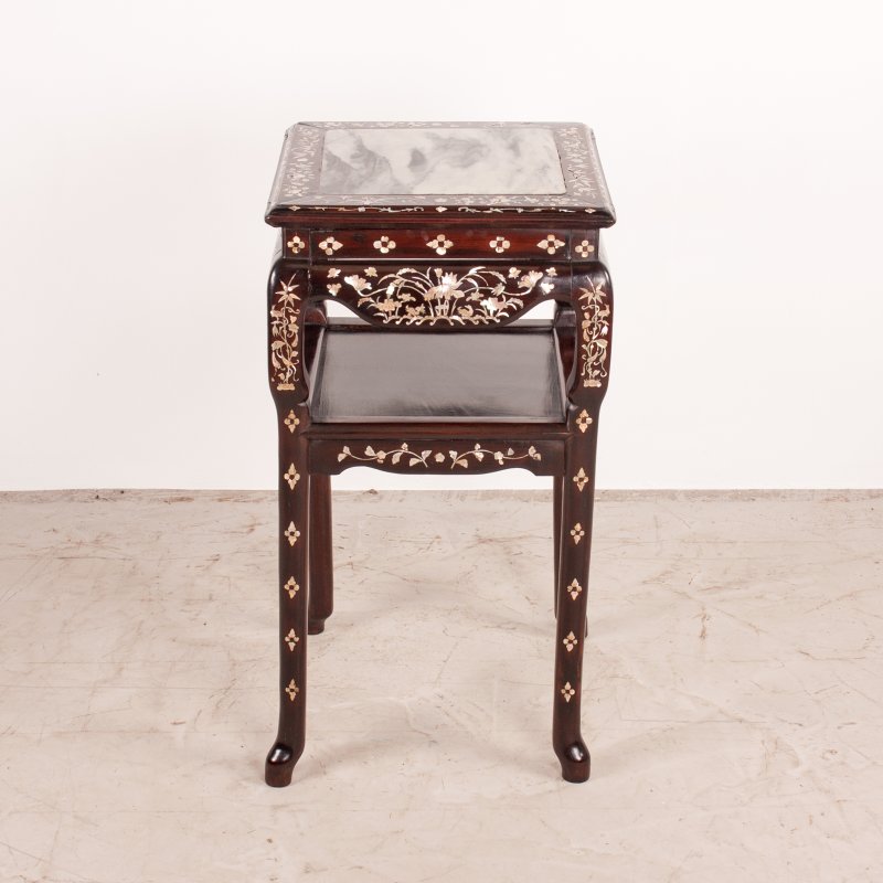 Chinese Occasional Table with Mother of Pearl Inlay - Image 2