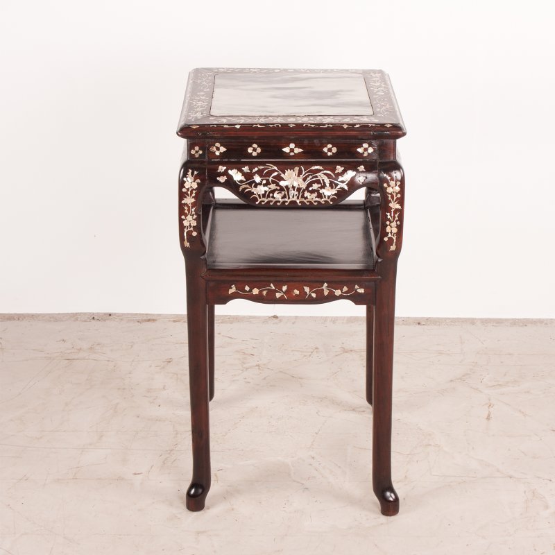 Chinese Occasional Table with Mother of Pearl Inlay - Image 6