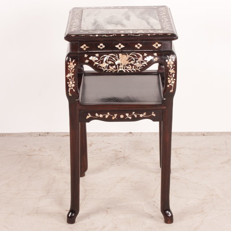Chinese Occasional Table with Mother of Pearl Inlay - Image 7