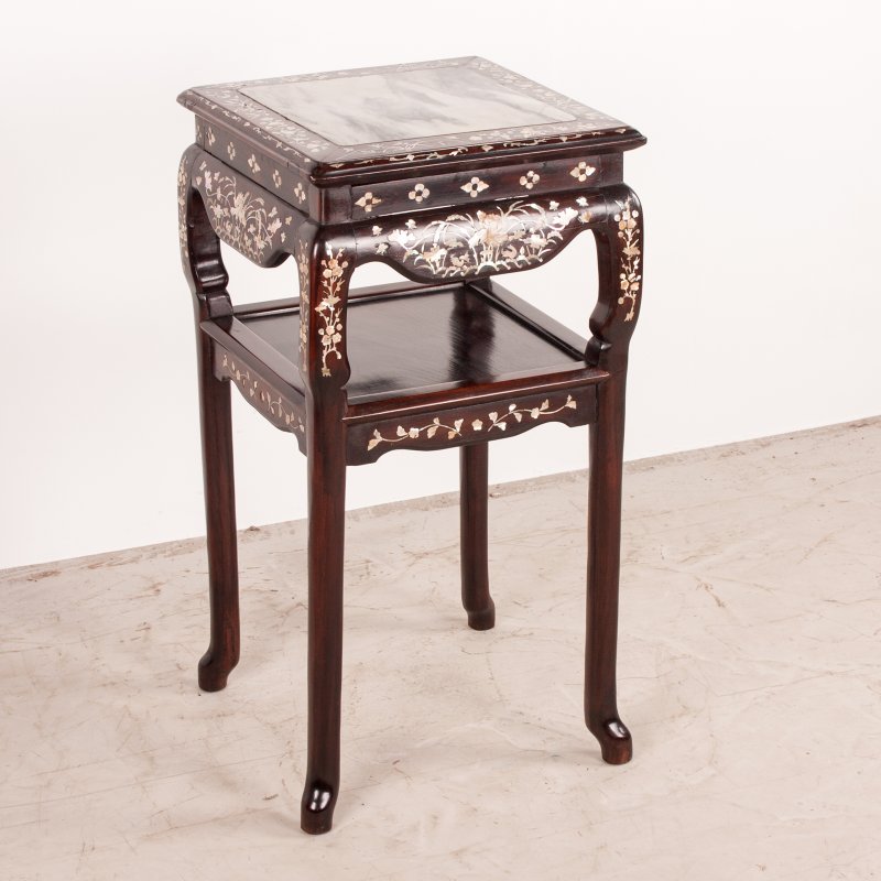 Chinese Occasional Table with Mother of Pearl Inlay - Image 8