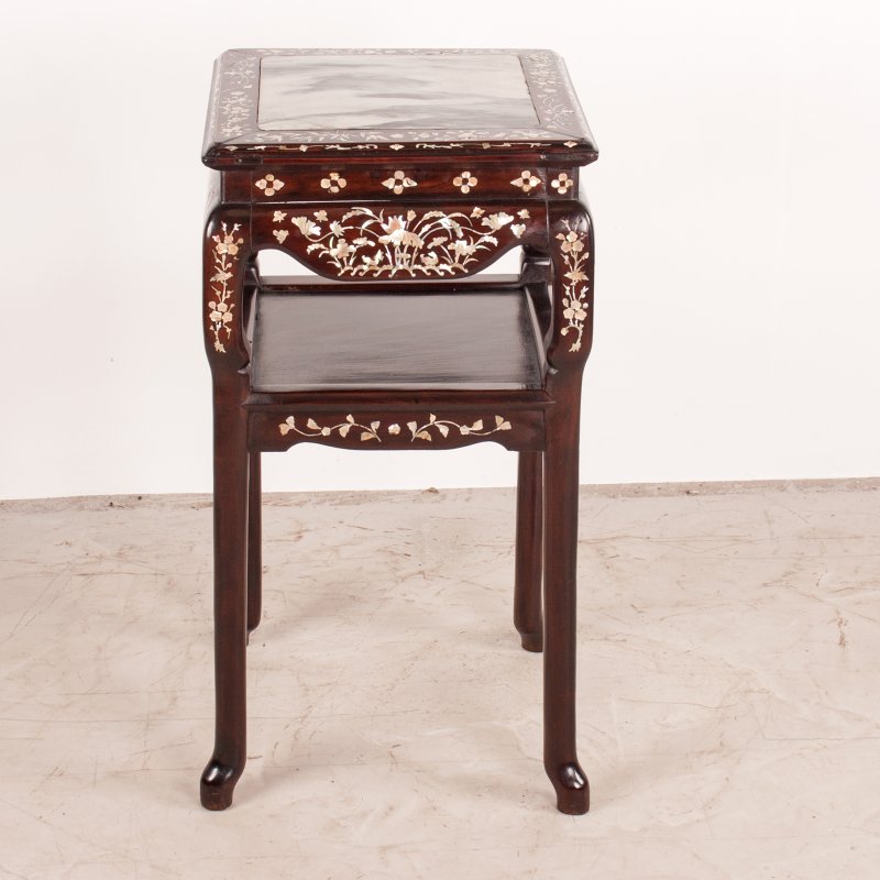 Chinese Occasional Table with Mother of Pearl Inlay - Image 10