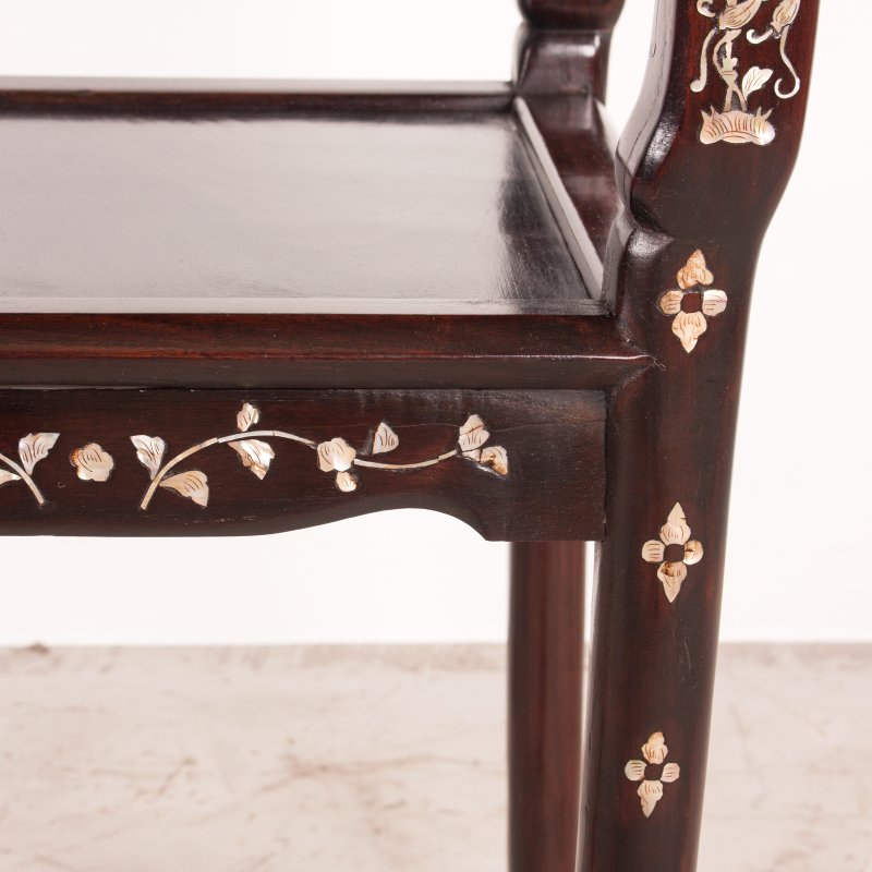 Chinese Occasional Table with Mother of Pearl Inlay - Image 13