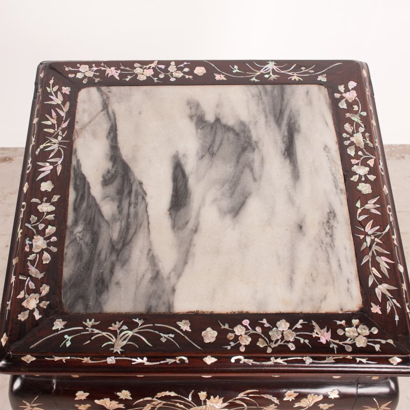 Chinese Occasional Table with Mother of Pearl Inlay - Image 11