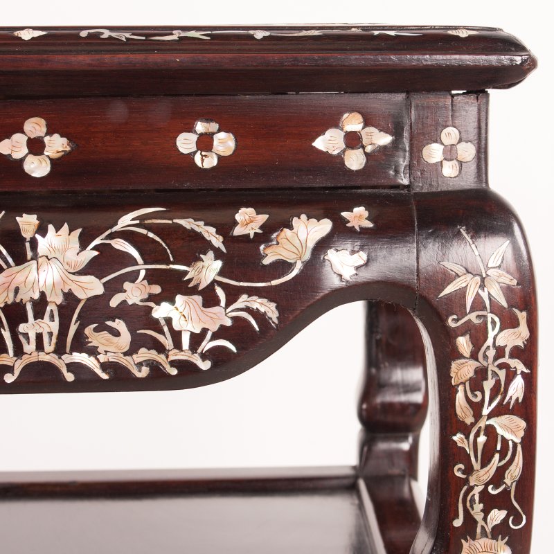 Chinese Occasional Table with Mother of Pearl Inlay - Image 12