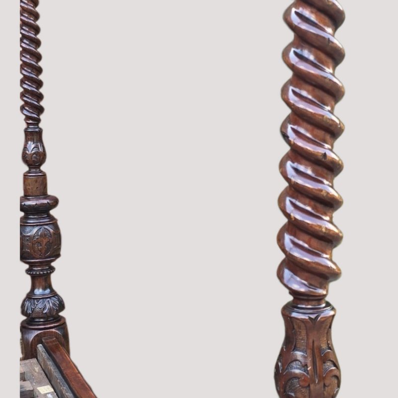 Victorian Anglo-indian Colonial Raj King Size Four Poster Bed (Circa 1880) - Image 7