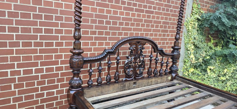 Victorian Anglo-indian Colonial Raj King Size Four Poster Bed (Circa 1880) - Image 16