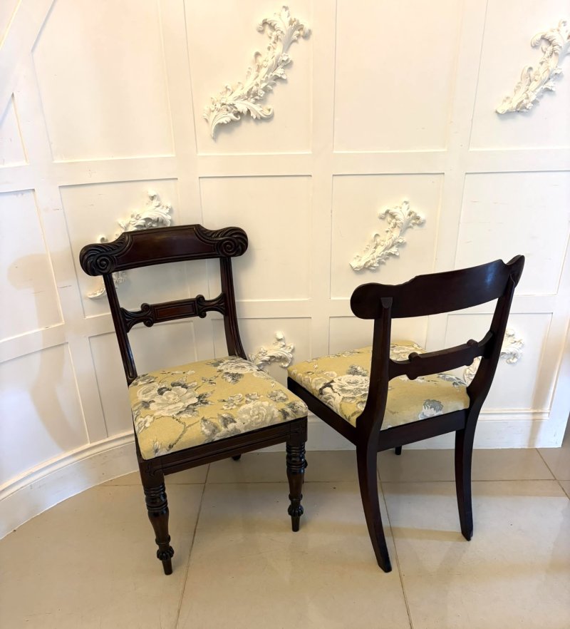 Antique Regency Mahogany Set of 8 Dining Chairs Including 2 Carvers - Image 5