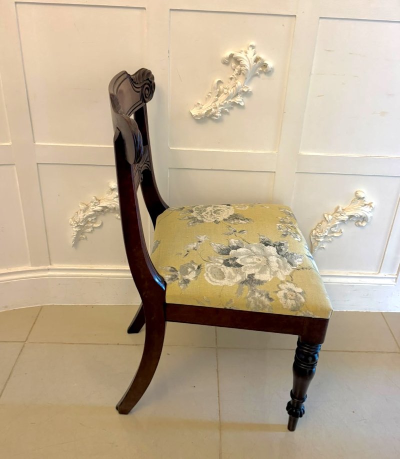 Antique Regency Mahogany Set of 8 Dining Chairs Including 2 Carvers - Image 7