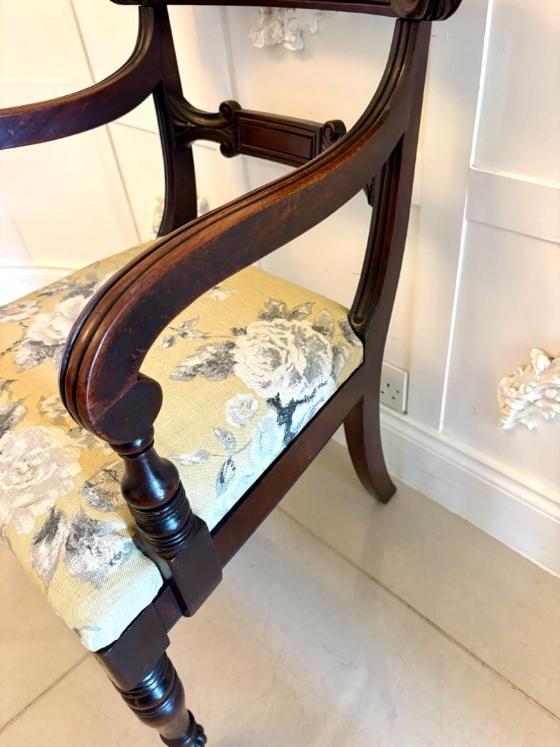 Antique Regency Mahogany Set of 8 Dining Chairs Including 2 Carvers - Image 20