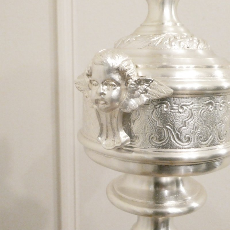 Early 20th Century Silver Floor Lamp - Image 4