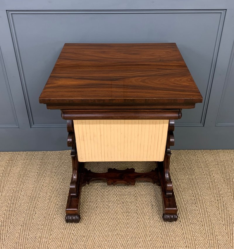 William IV Rosewood Work Table - Image 5