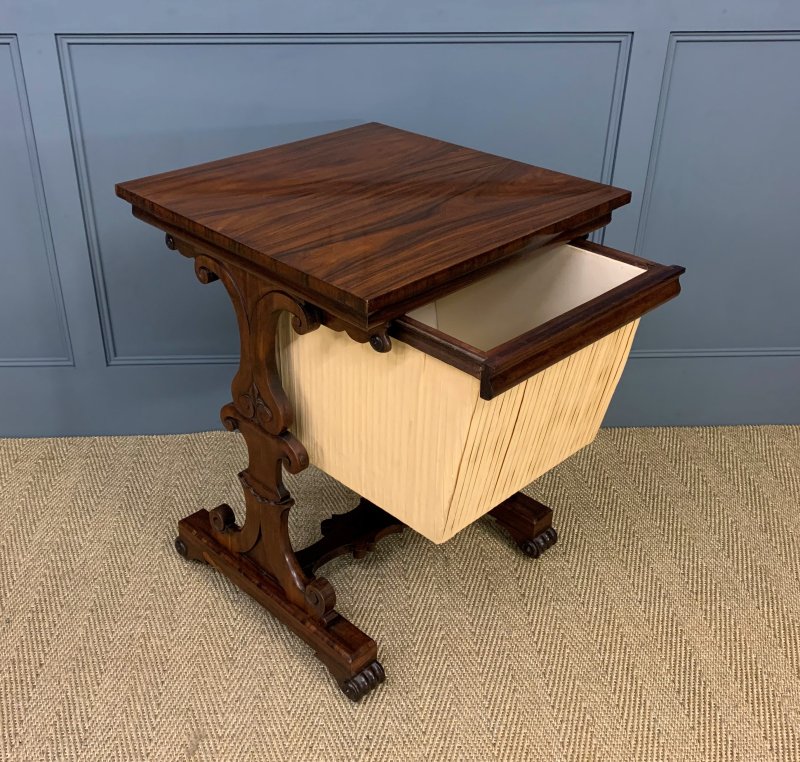 William IV Rosewood Work Table - Image 6