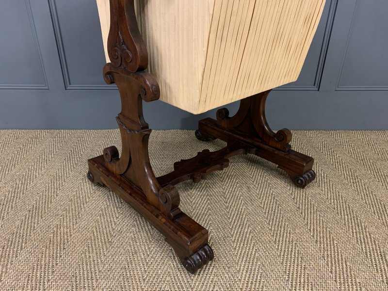 William IV Rosewood Work Table - Image 15