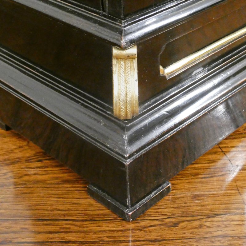 Early Victorian Ebonised Single Fusee Library Clock - Image 6