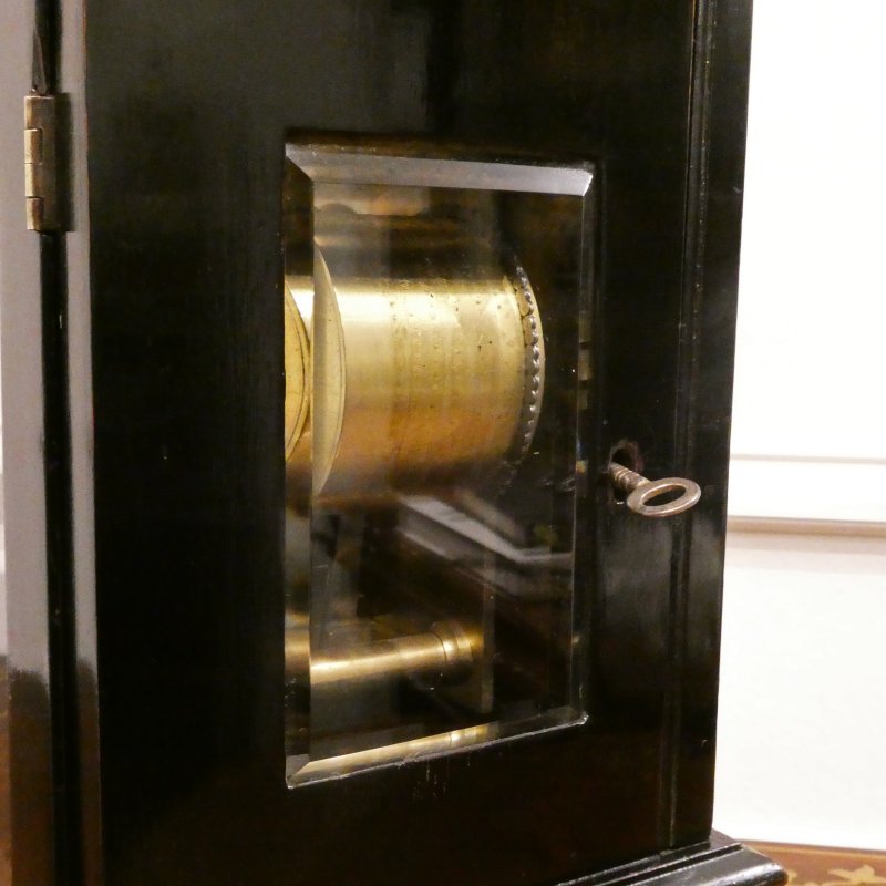 Early Victorian Ebonised Single Fusee Library Clock - Image 10
