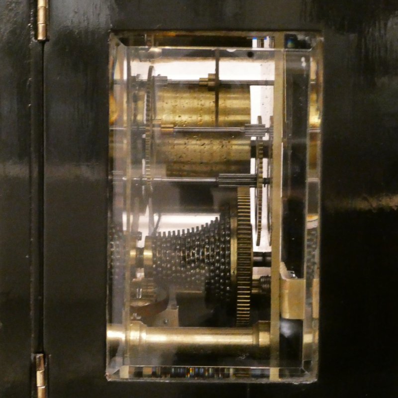 Early Victorian Ebonised Single Fusee Library Clock - Image 8