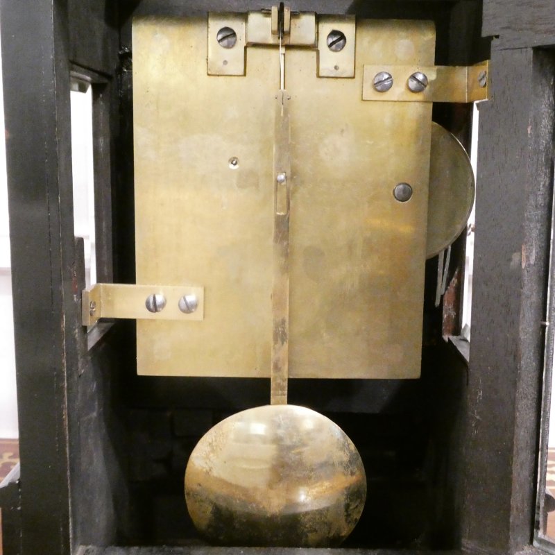 Early Victorian Ebonised Single Fusee Library Clock - Image 12