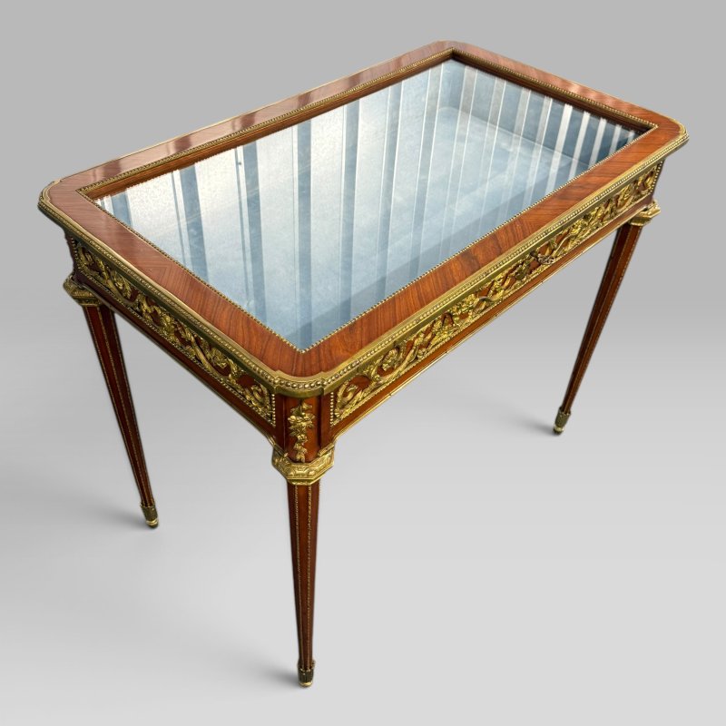 French Louis XVI Style Bijouterie Display Table after François Linke, c.1960 - Image 3