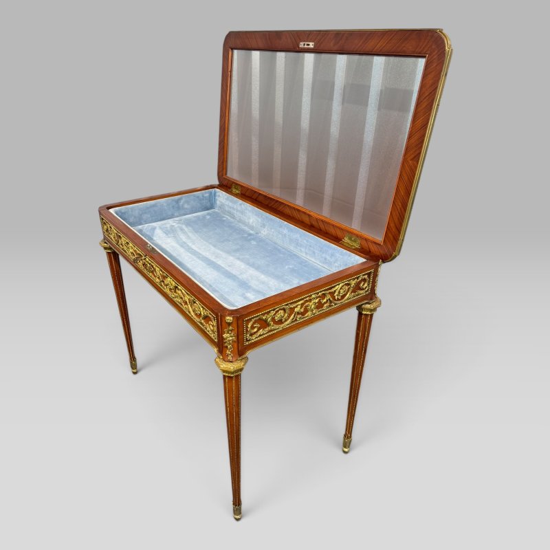French Louis XVI Style Bijouterie Display Table after François Linke, c.1960 - Image 7