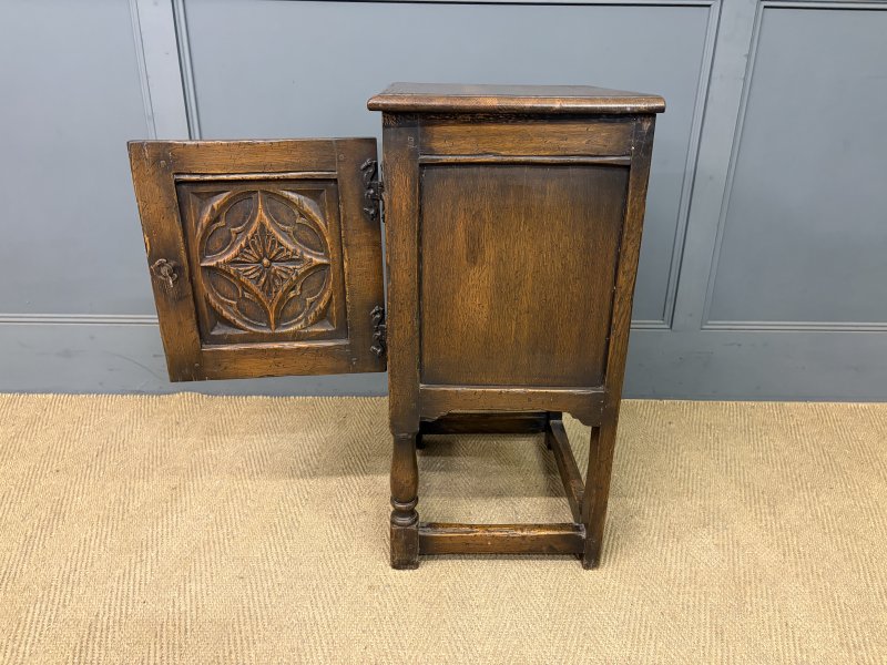 Carved Oak Cupboard - Image 2