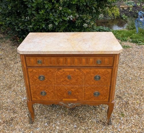 French Marquetry Commode Chest of Drawers - Image 6