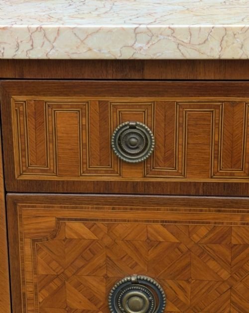 French Marquetry Commode Chest of Drawers - Image 7