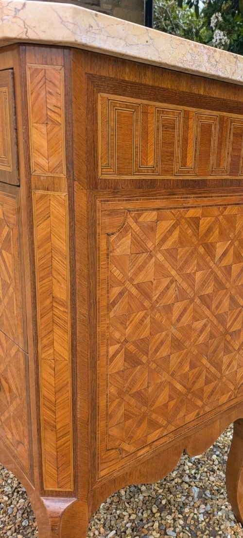 French Marquetry Commode Chest of Drawers - Image 8