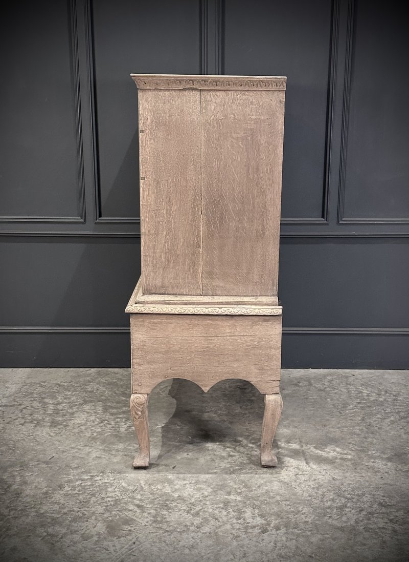 18th Century Bleached Oak Chest on Stand - Image 4