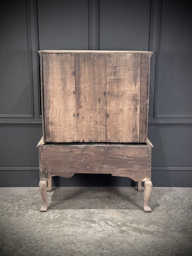18th Century Bleached Oak Chest on Stand - Image 7