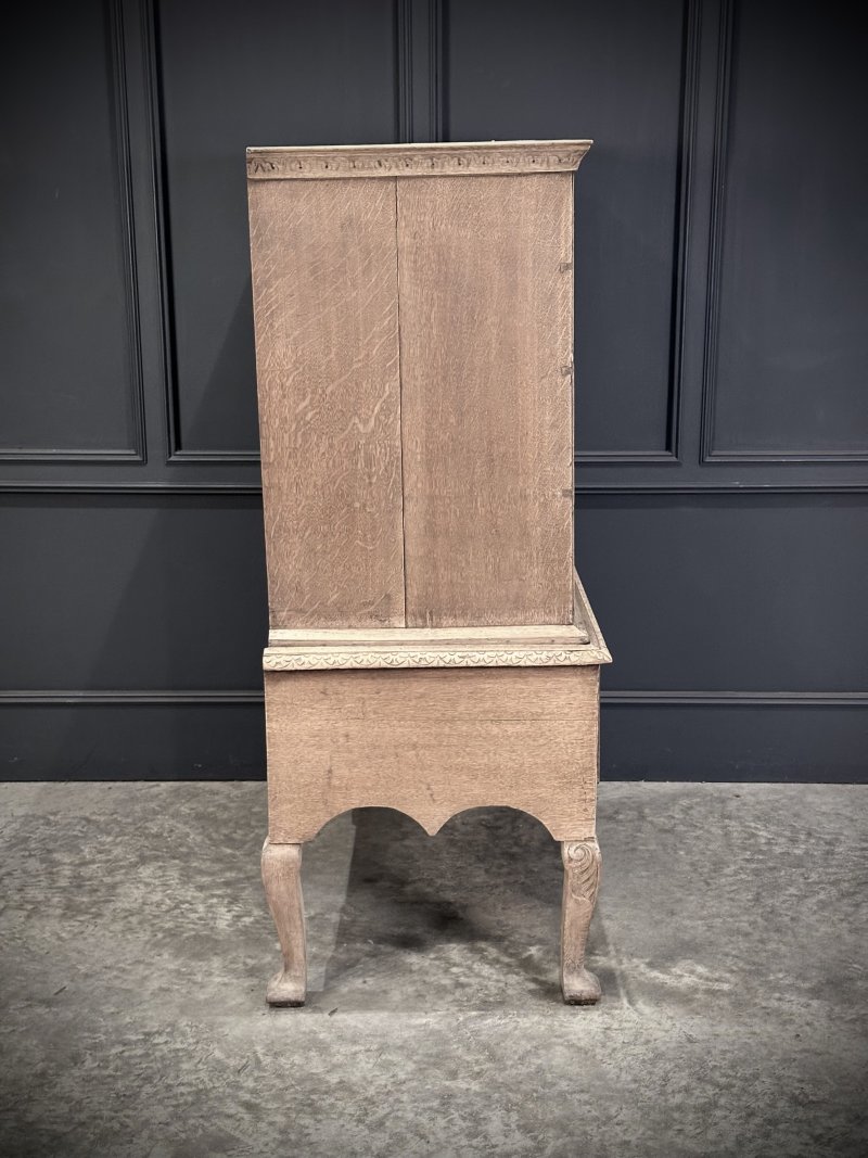 18th Century Bleached Oak Chest on Stand - Image 8