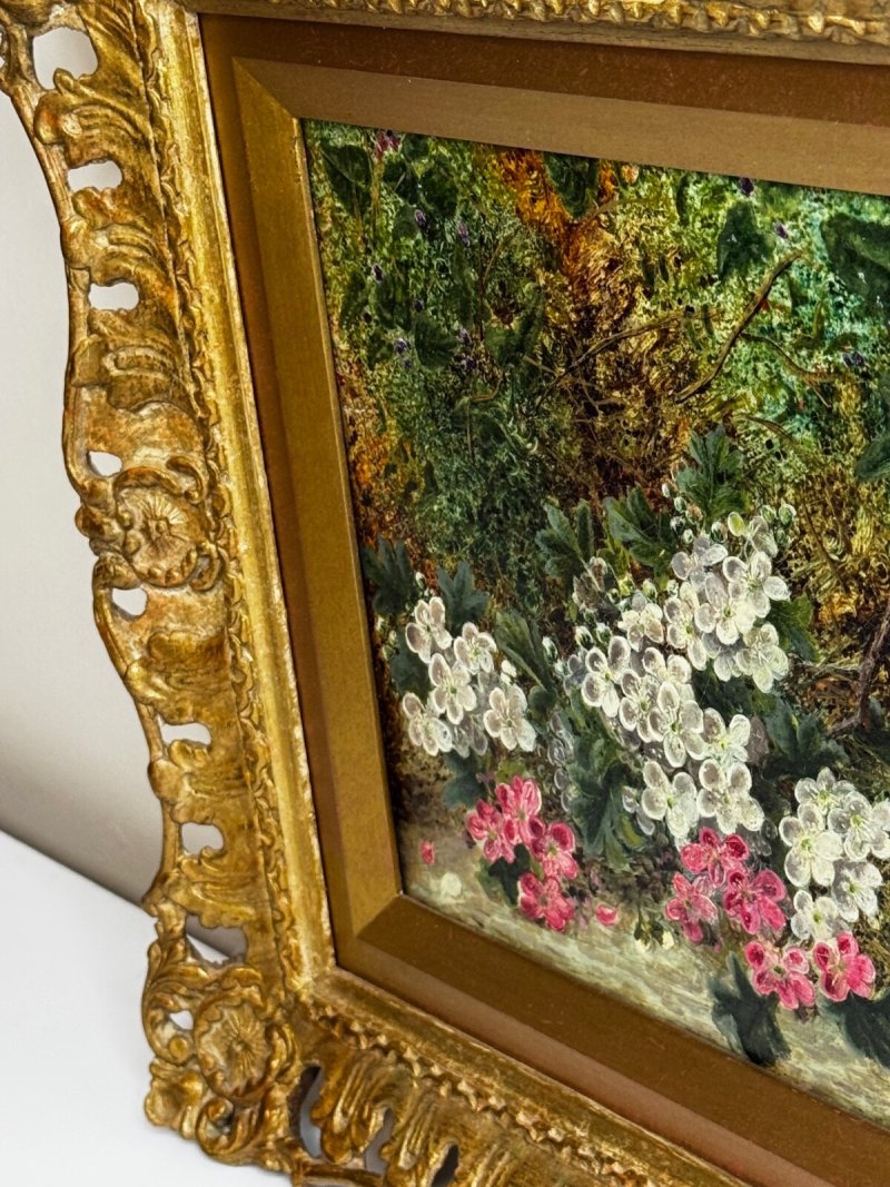 Victorian Oliver Clare Oil Painting – A Hidden Bird’s Nest Among Blossom - Image 16