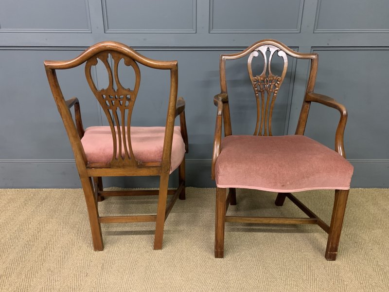Pair of Georgian Mahogany Armchairs - Image 7