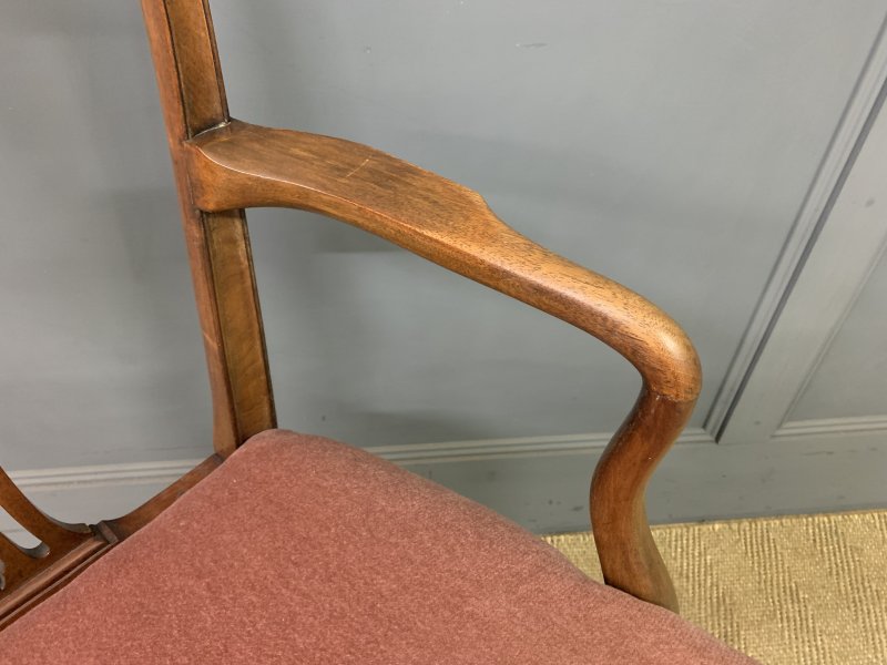 Pair of Georgian Mahogany Armchairs - Image 9