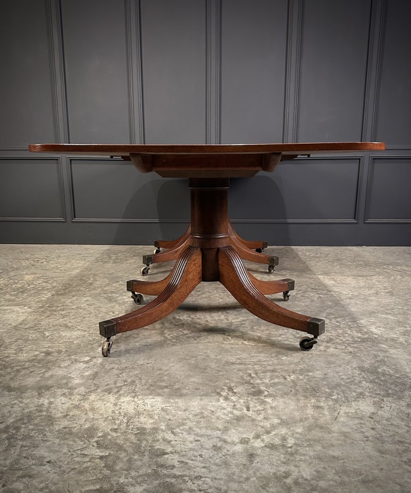 Mahogany Twin Pillar Extending Dining Table - Image 14