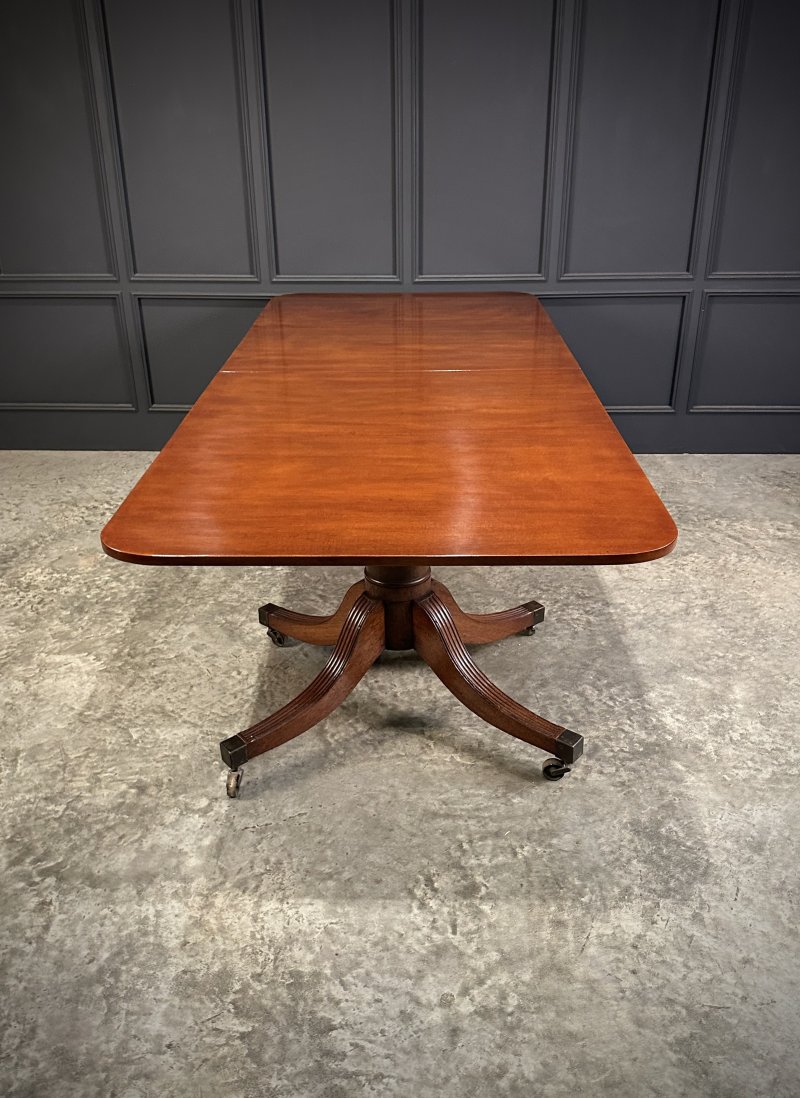Mahogany Twin Pillar Extending Dining Table - Image 11