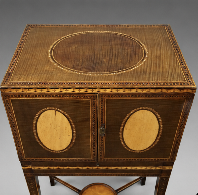 A Fine Sheraton Period Harewood & Inlaid Cabinet - Image 3