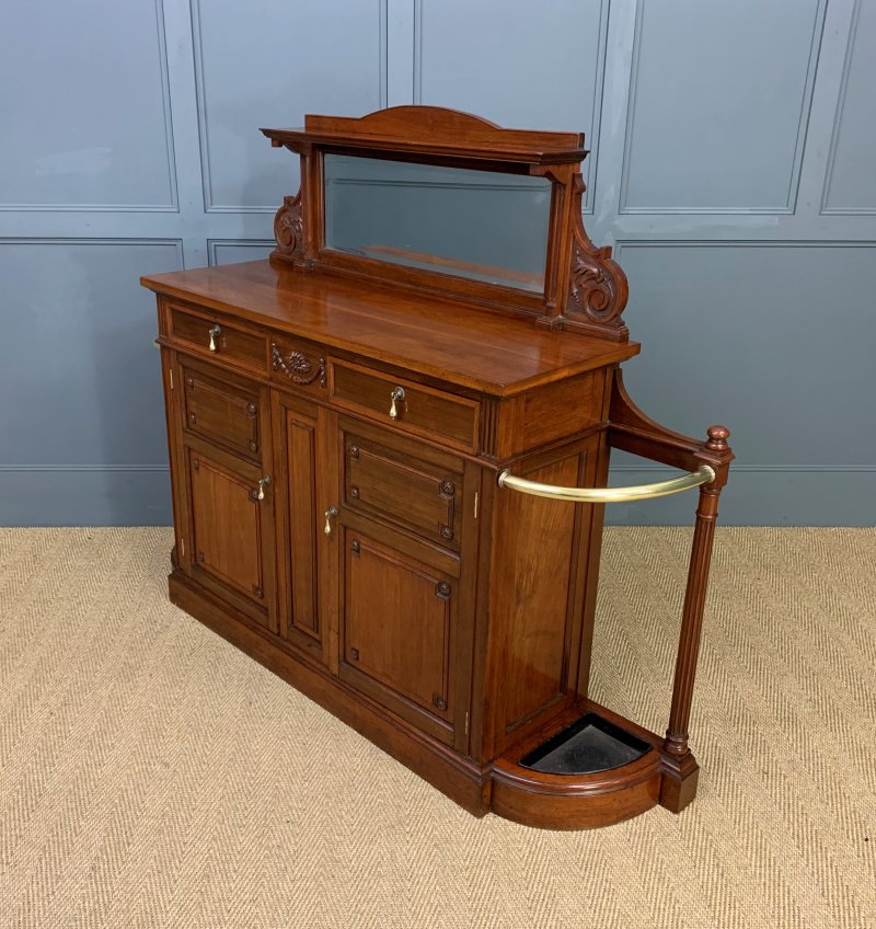 Shoolbred and Co. Walnut Hall Cupboard - Image 6