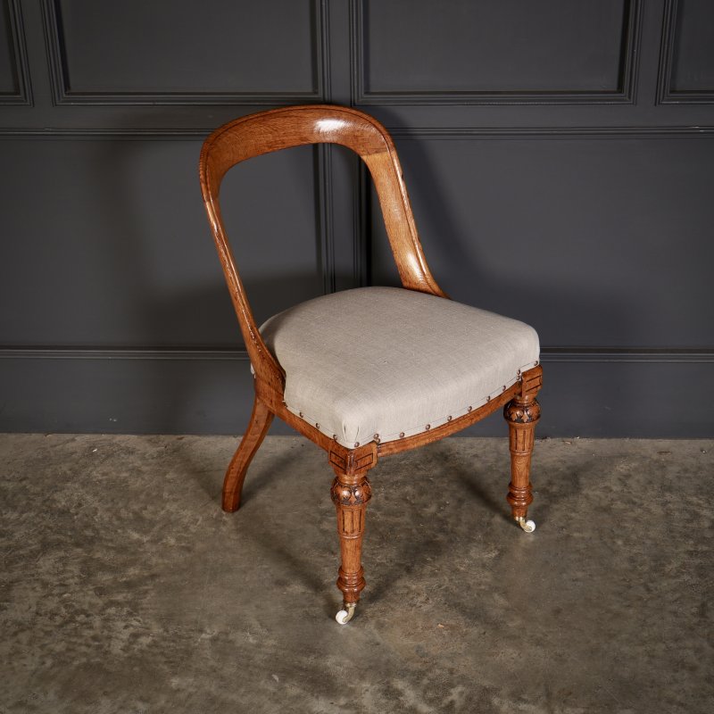 Magnificent Set Of Ten Victorian Oak Dining Chairs - Image 4