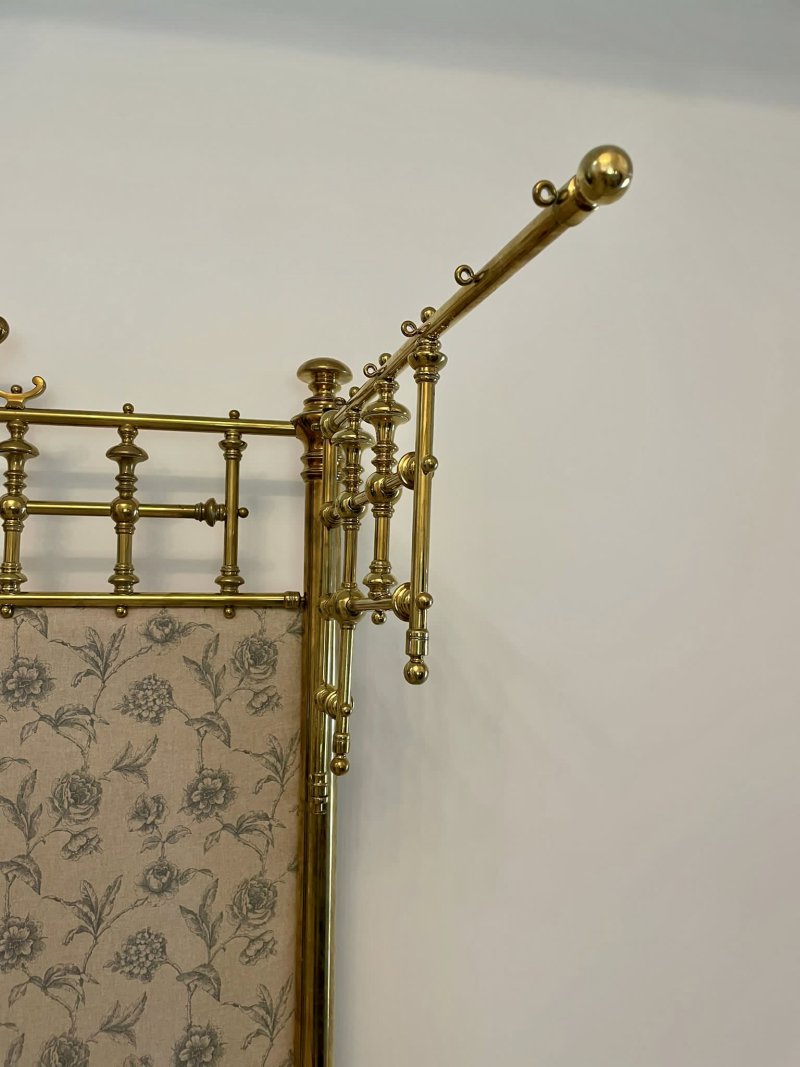 Antique Victorian Exhibition Quality Solid Brass Half Tester Double Bed - Image 6