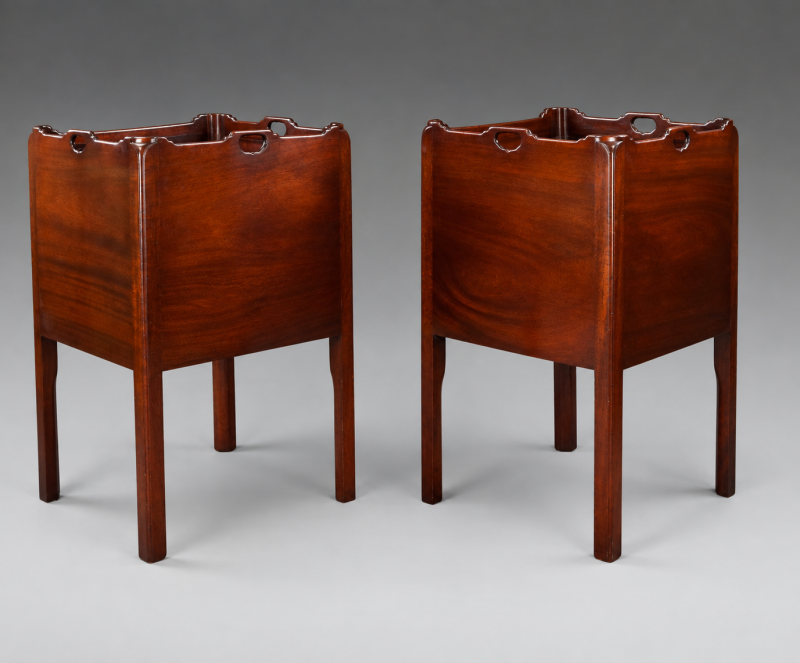 A Pair Of Georgian Style Bedside Cupboards - Image 3