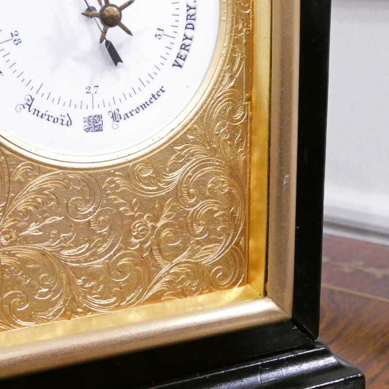 Edwardian Mantel Clock & Barometer - Image 5