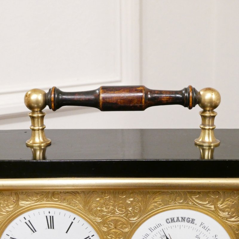 Edwardian Mantel Clock & Barometer - Image 6