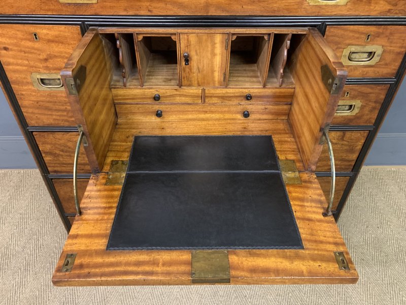 19th Century Camphor Wood Secretaire Military Chest - Image 15