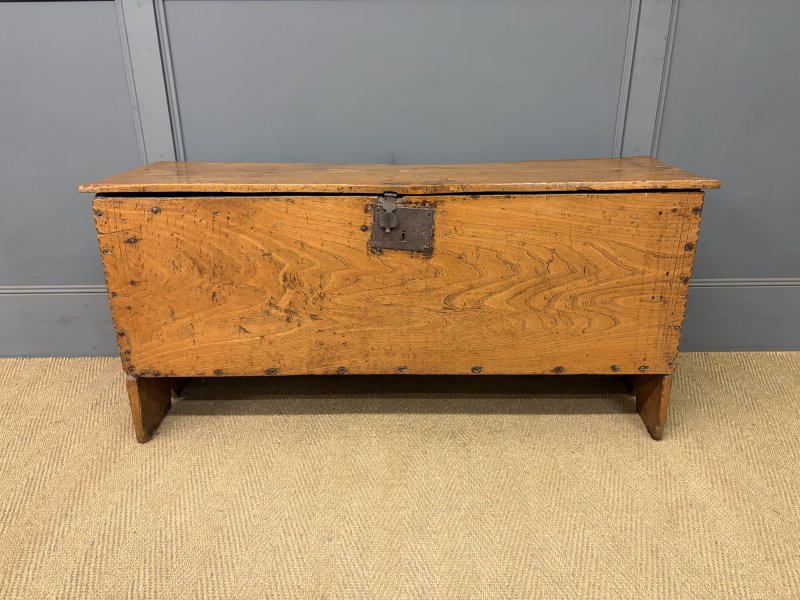 18th Century Elm Coffer - Image 9